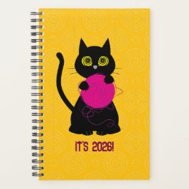 Agenda BONKERS! 2026 Planner – Knitting + Kitty 🧶🐈‍⬛