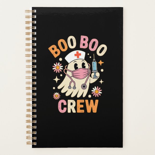 Agenda Boo Boo Crew Halloween Ghost Nurse Essential T-Shi (Anverso)
