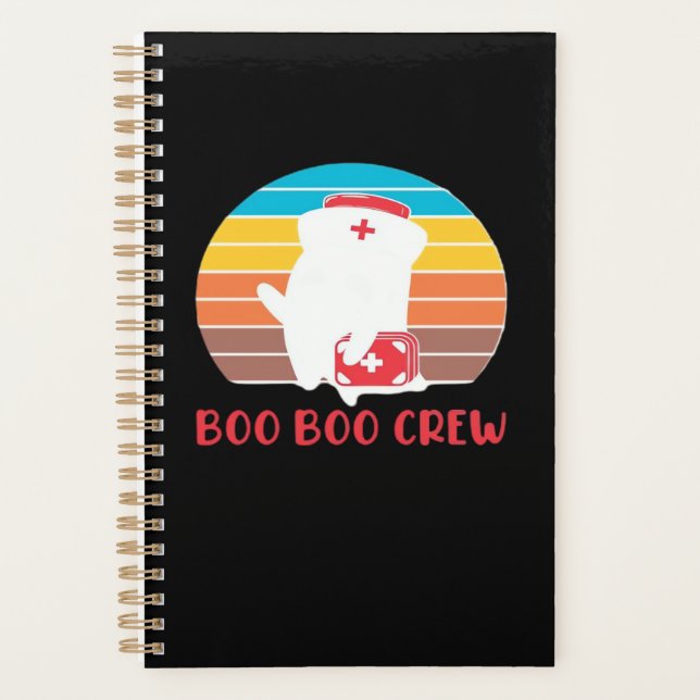 Agenda Boo Boo Crew Nurse Funny Ghost Halloween Classic T (Anverso)