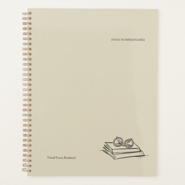 Agenda Book Pile- Minimalist Book Lover Planner (Anverso)