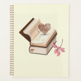 Agenda Book withe map lover &flower