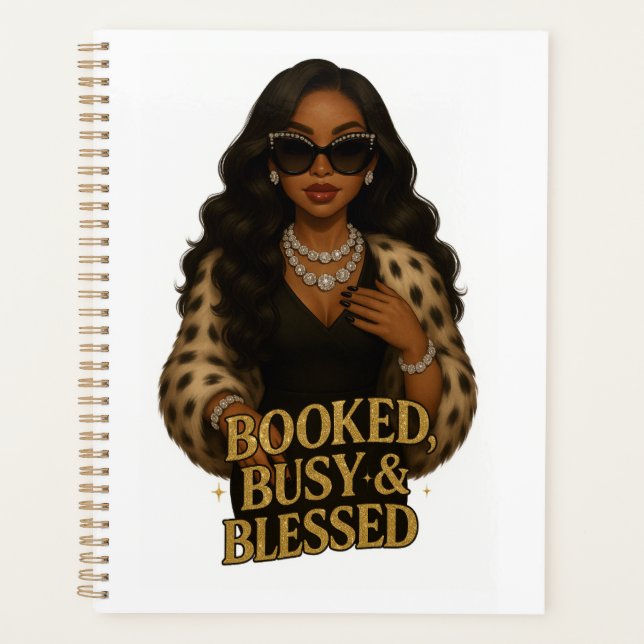 Agenda Booked, Busy & Blessed Planner (Anverso)