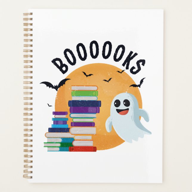 Agenda Boooooks Halloween, Booooks Cute Halloween    (Anverso)