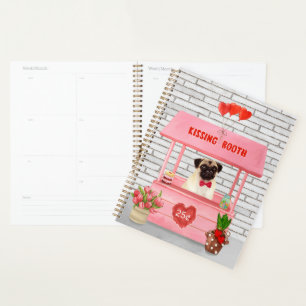 Agenda Booth de besos de pug Dog El día de San Valentín