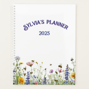 Agenda Borde floral inferior con año