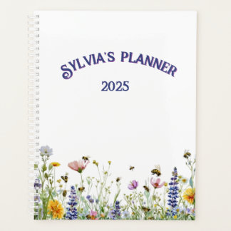 Agenda Borde floral inferior con año