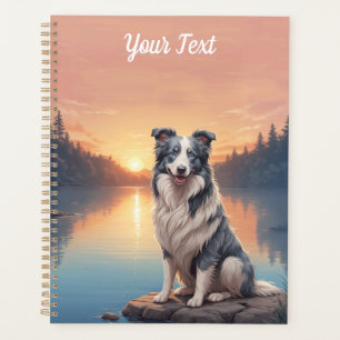 Agenda Border Collie Blue Merle junto al lago