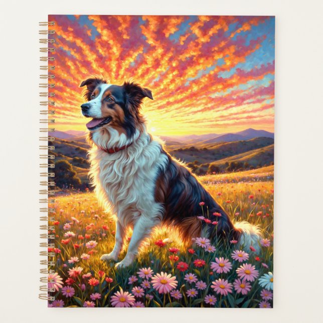 Agenda Border Collie Dog (Anverso)