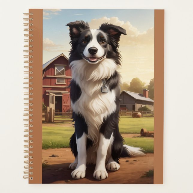 Agenda Border Collie Dog (Anverso)