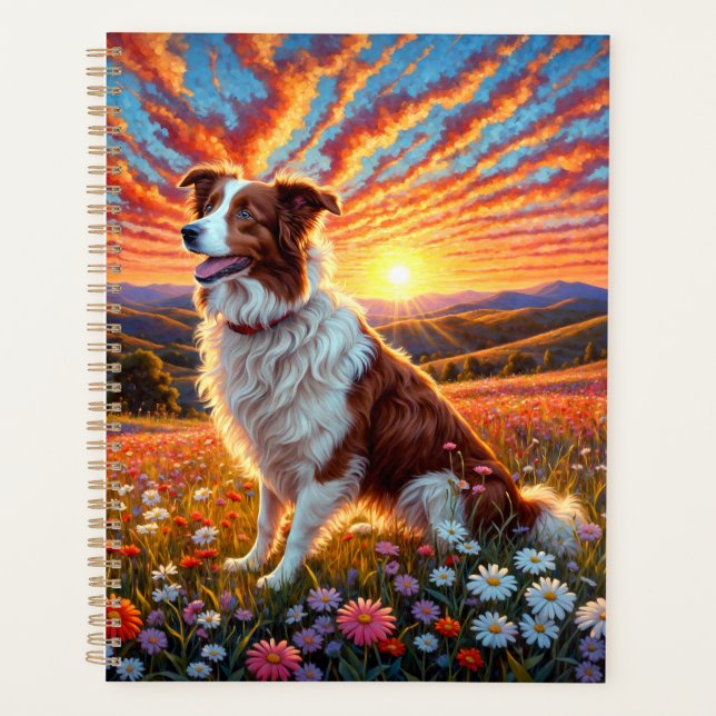 Agenda Border Collie Dog (Anverso)