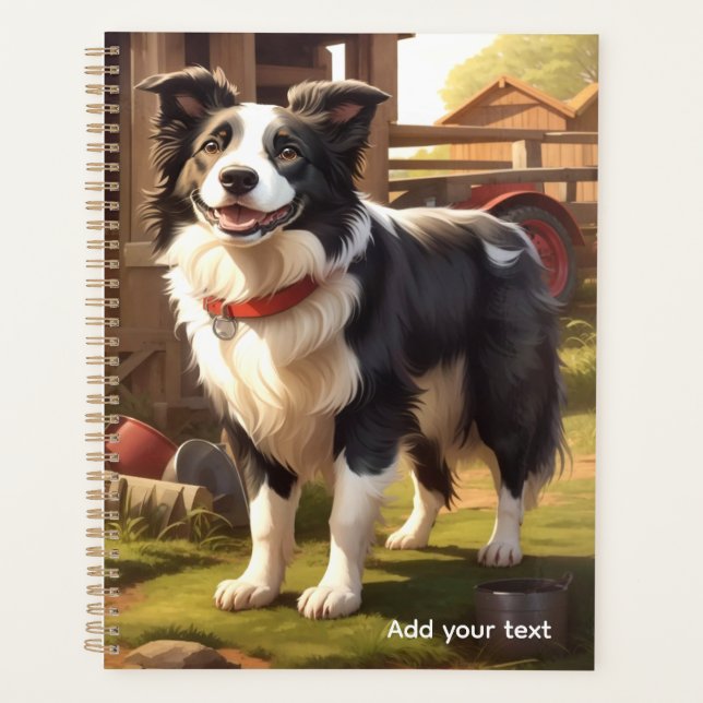 Agenda Border Collie Dog (Anverso)