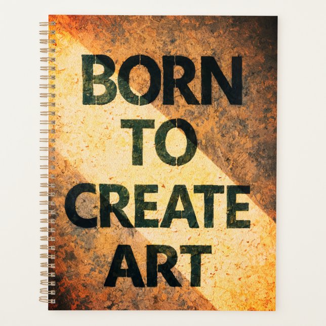 Agenda Born to Create Art Motivational Quote Textured Wal (Anverso)
