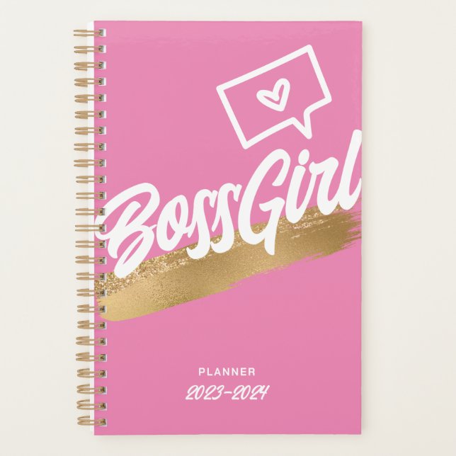 Agenda Bosque Chica Pink Gold Planner (Anverso)