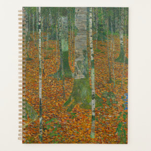 Agenda Bosque de abedules de Klimt paisaje de otoño arte