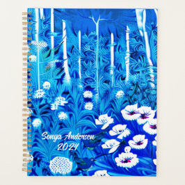 Agenda Bosque de fantasía con flores y aves
