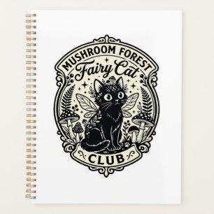 Agenda Bosque de Hongos Hada Gato Divertido Gráfico - Hon