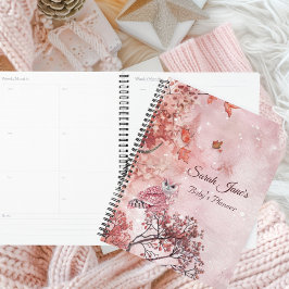 Agenda Bosque de invierno rosa, moderno bebé
