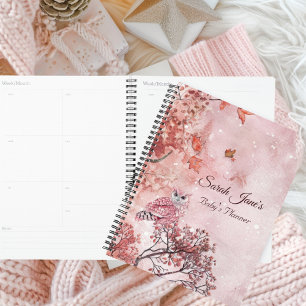 Agenda Bosque de invierno rosa, moderno bebé