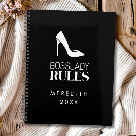 Agenda Bosque Lady Stiletto Logo Blanco negro