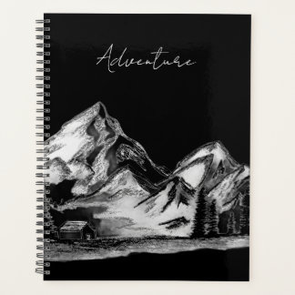 Agenda Bosquejo de la escena de la montaña valle arbolado