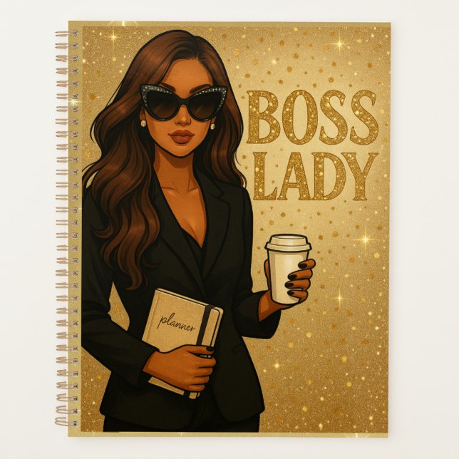 Agenda Boss Lady Gold Shimmer Planner (Anverso)