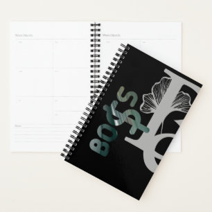 Agenda BOSS Planner Trenner Abstract Art Black White Gree