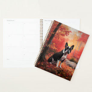 Agenda Boston Terrier en otoño se inspira en la caída