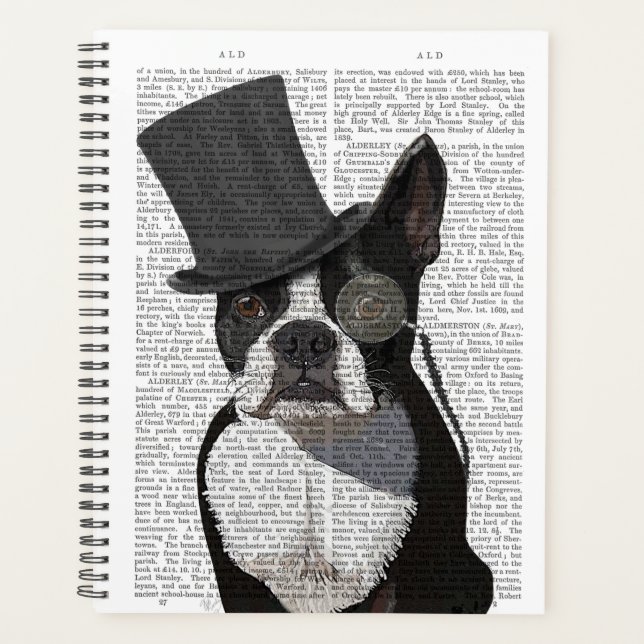 Agenda Boston Terrier, hedor formal y Gorra (Anverso)