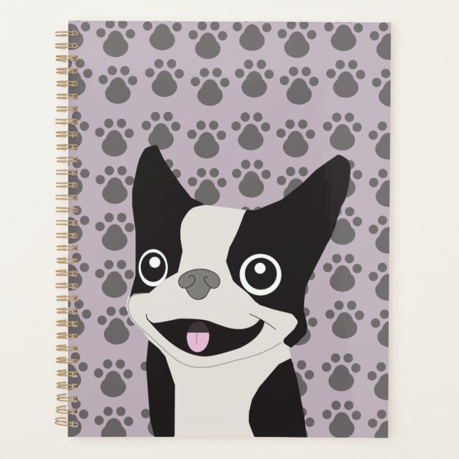 Agenda Boston Terrier, lavanda púrpura (Anverso)
