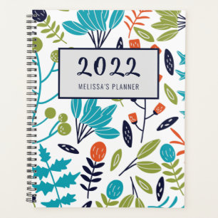 Agenda Botánica Rustica Moderna Floral Personalizada