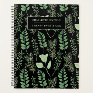 Agenda Botánica verde negro
