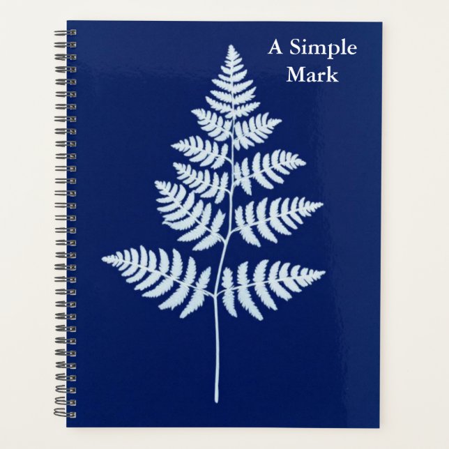 Agenda Botanical Cyanotype Art | Fern Silhouette Print (Anverso)