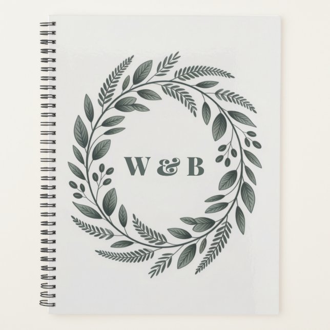Agenda Botanical Monogram Wreath  (Anverso)