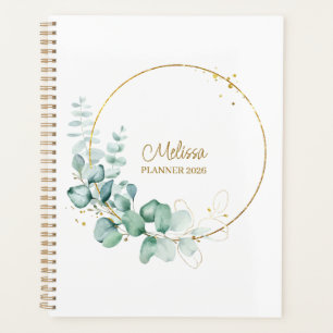 Agenda Botánico Dorado Verde Eucalipto