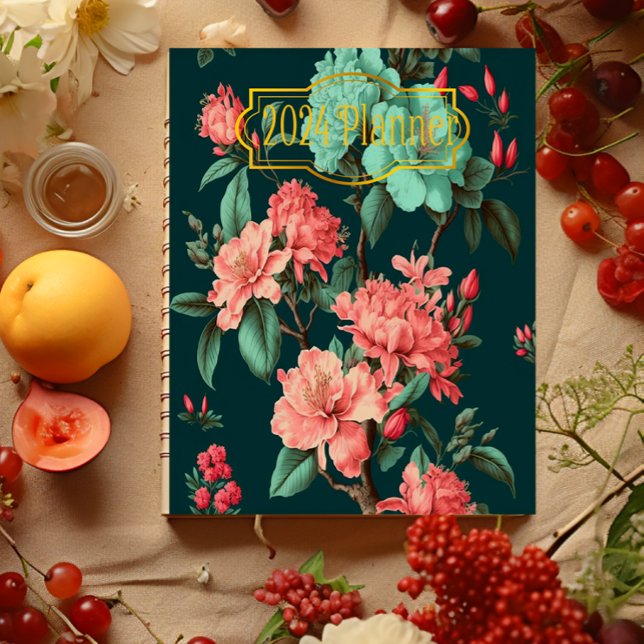 Agenda Botánicos oscuros clásicos y Floras azules y rosas (Subido por el creador)