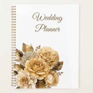 Agenda Bouquet-Boda-planificador de flor neutra