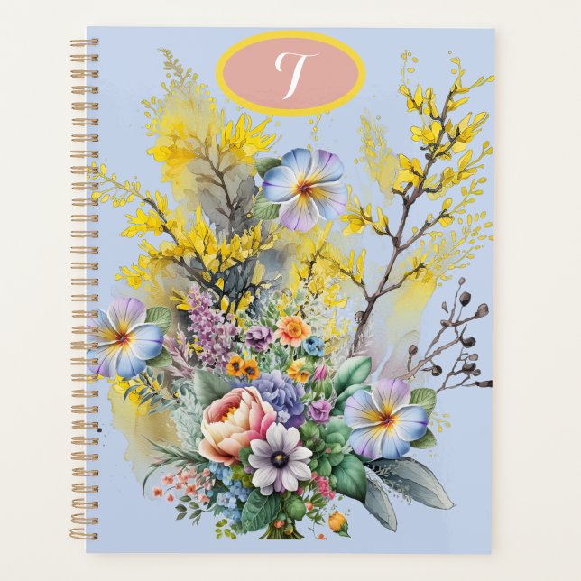 Agenda Bouquet de las flores de primavera de la acuarela  (Subido por el creador)