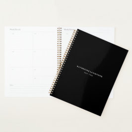 Agenda Boutique Minimal simple y de lujo en blanco y negr