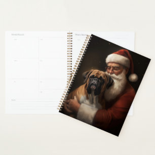 Agenda Boxeador con Navidades festivos de Santa Claus