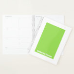Agenda Bright Lime Green<br><div class="desc">Este color sólido verde limón brillante es un diseño clásico y atemporal. Colores sencillos básicos para mostrar su nombre, dirección y otros detalles comerciales o personales. El diseño de un bloque de color es siempre de estilo. Haz que tu mensaje destaque con este diseño audaz, sencillo y minimalista. Personalizar y...</div>