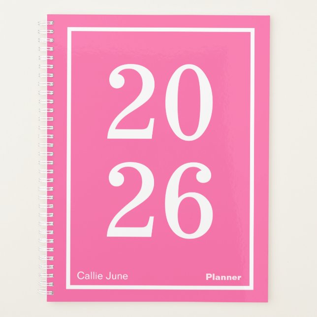 Agenda Bright Pink Big Year Large (Anverso)