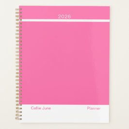 Agenda Bright Pink Minimalist