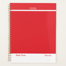 Agenda Bright Red Minimalist