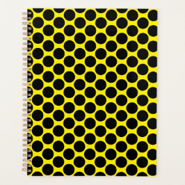 Agenda Bright Yellow with Black Dot Style 8.5"x11"