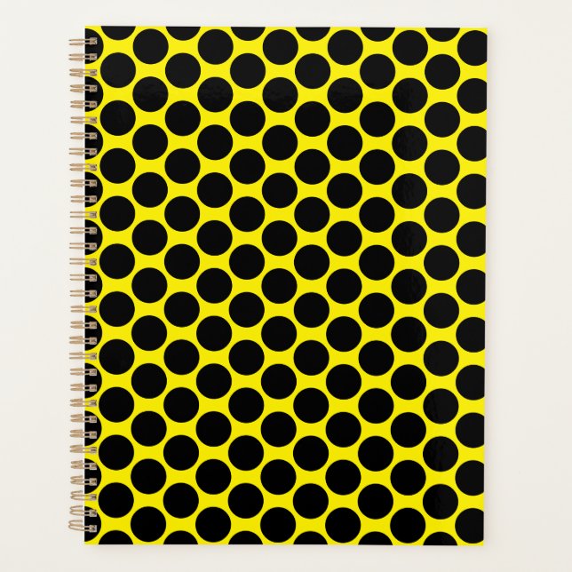 Agenda Bright Yellow with Black Dot Style 8.5"x11" (Anverso)