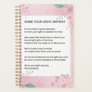 Agenda Brilla tu luz de todos modos poesía poética