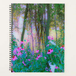 Agenda Brillante amanecer con flores rosas en mi jardín