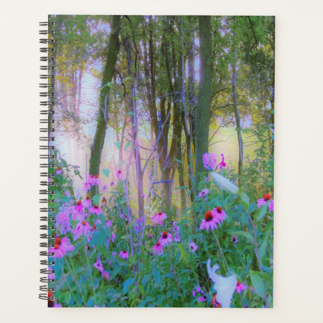 Agenda Brillante amanecer con flores rosas en mi jardín (Anverso)