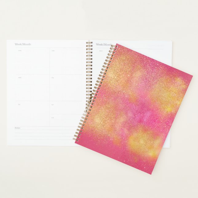 Agenda Brillo Rosa Oro Glamour (Demostración)