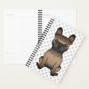 Agenda Brindle French Bulldog / Frenchie Perro Lindo & Pa